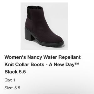 Women’s Nancy Water Repellent Knit Collar Boots — A New Day